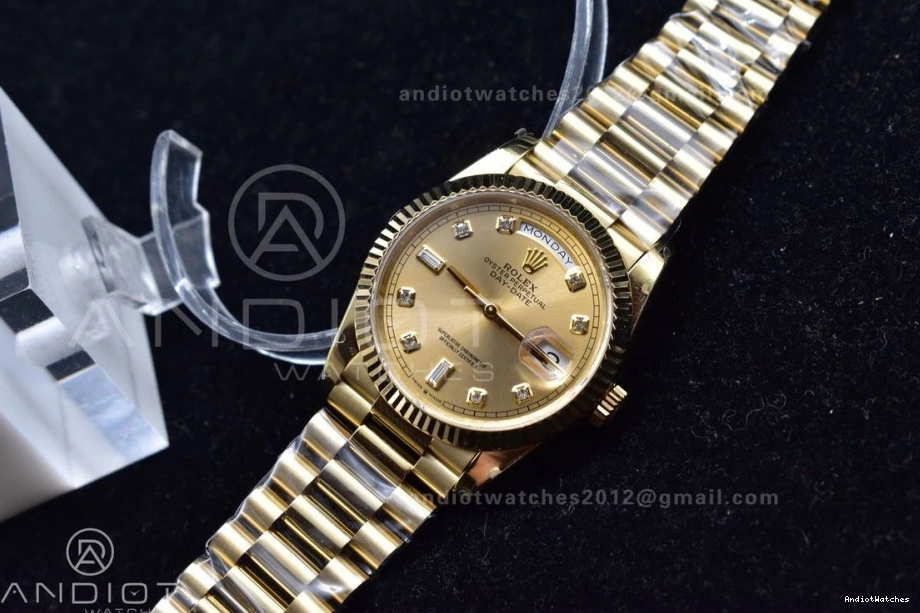 Version YG President 36 On 686 Best BPF V DayDate Unisex Bracelet A2836 0510
